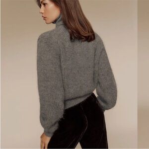 Reformation Cosmia Alpaca Grey Sweater